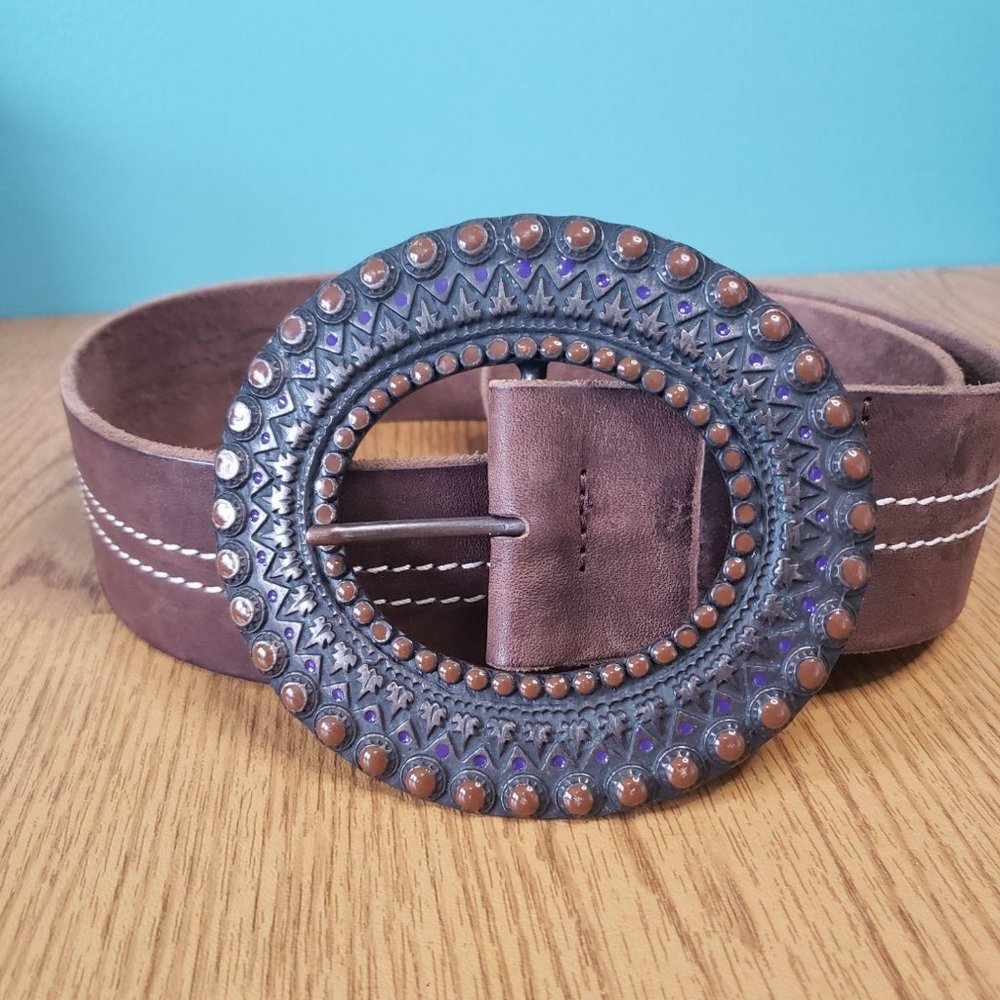 Just Cavalli by Roberto Cavalli Brown Leather Belt